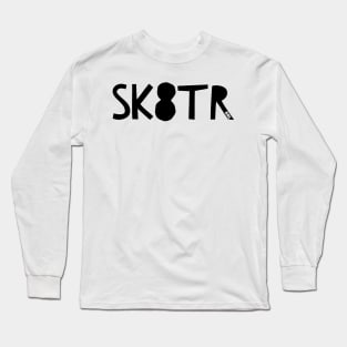 Skater Girl Shirt Stickers Cool Teen Style Long Sleeve T-Shirt